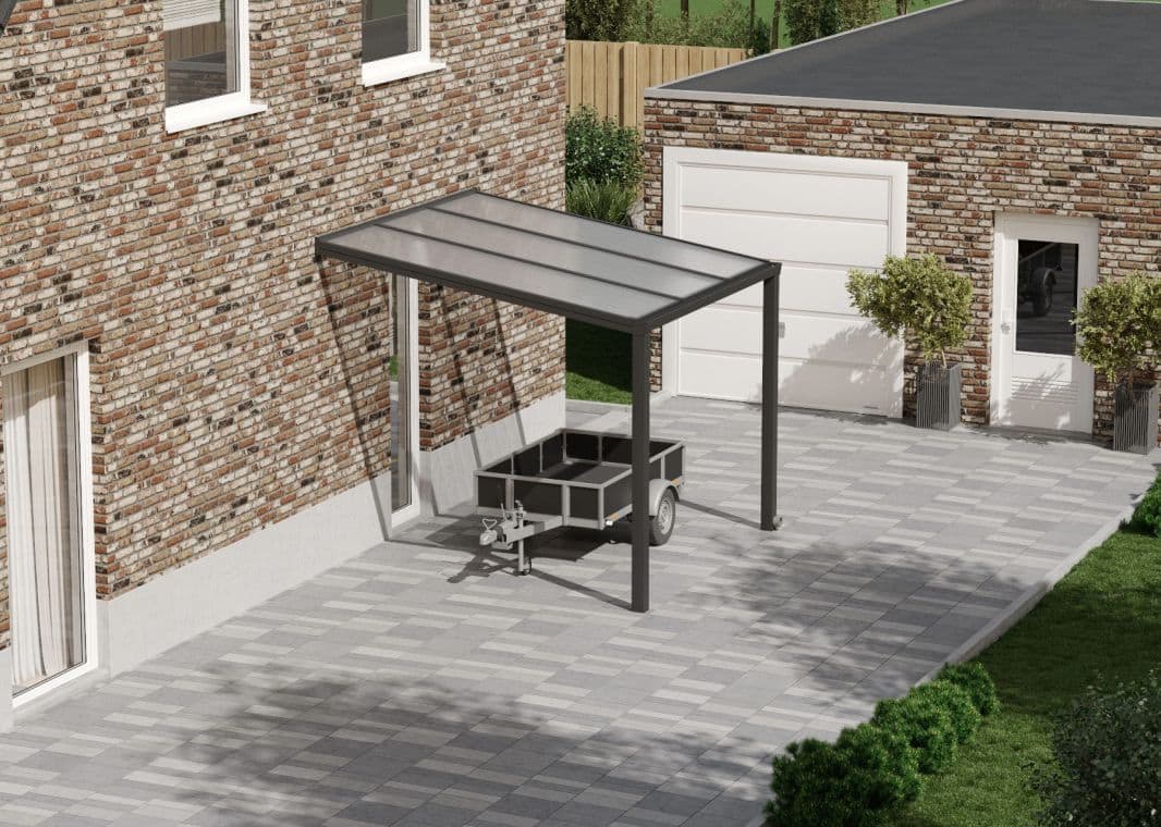 Flacher Carport - 01 flacher carport anthrazit 3000 verasol - fl-carport-3000x3055-ant