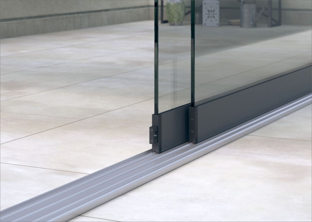 Profiline Glasschiebewand (3 spurig) - 01 profinline schiebewand anthrazit 3spurig 2 scheiben verasol 1 - pl-gsw-3sp-1500-antr