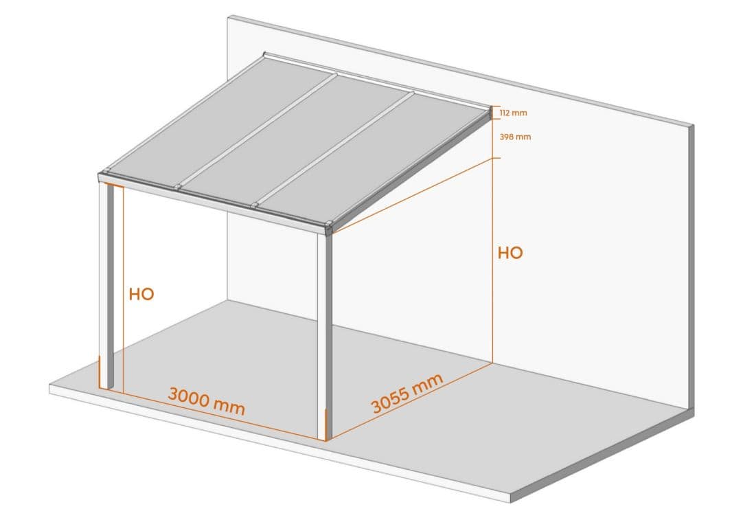 Flacher Carport - 05 flacher carport anthrazit 3000 verasol - fl-carport-3000x3055-ant